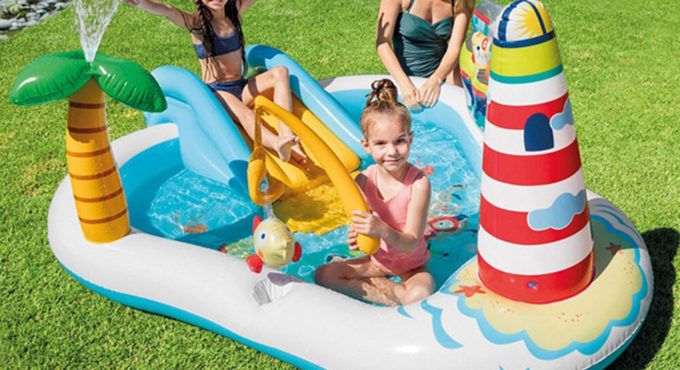 Summer Toy Animal Underwater Adventure Slide Park Children's Inflatable Pool High Density PVC Plastic Ocean Ball Pool