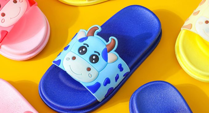 Children's Slippers Summer Children Toddler Baby Girls Boys Cartoon Cow Sandals Shoes Slippers