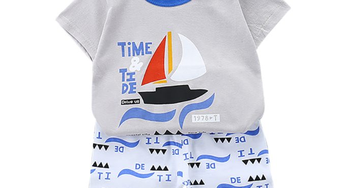 Summer Boy Sets Infant Baby Girls Letter Print Short Sleeve+t-shirt Shorts+solid Outfits Set Sport Boys Clothing Vetement Fille