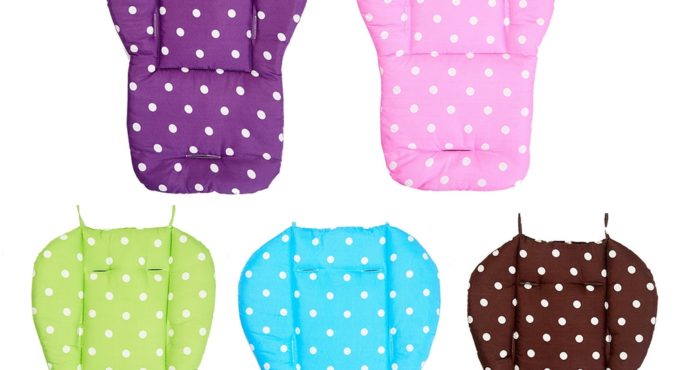 New Thick Baby Infant Stroller Seat Pram Cushion Chair Baby Cart Seat Color Dot Cotton Mat Stroller Mat For Kids Mat Accessory