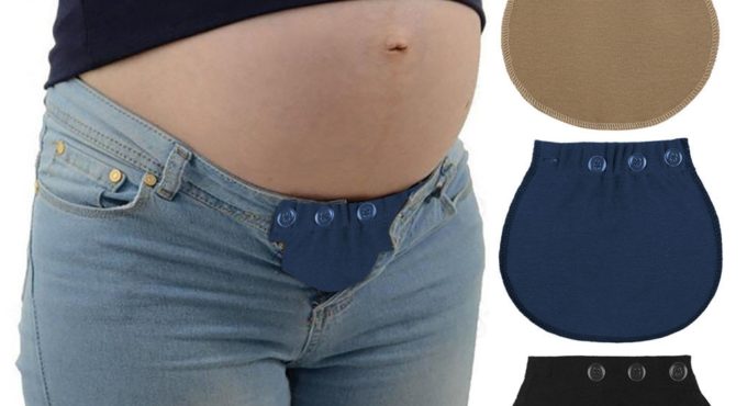 Maternity Pregnancy Waistband Belt Extender Adjustable Elastic Pants Waist Extender Clothing Pants For Pregnant Sewing Accessor