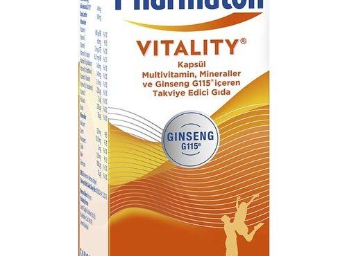 Pharmaton 60 Capsules Multivitamin Ginseng G115 Vitamin A B C D E Vitamin Folic Acid Calcium Iron Magnesium Zinc Copper