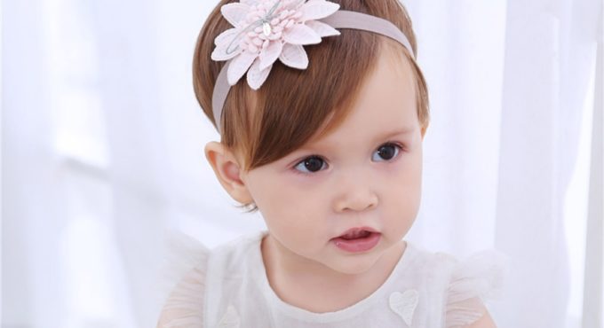 White Lotus Headband Children's Baby Accessories Headband Lace Flower Clothing Sets Cute Girl Headdress White Повязка На Голову