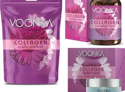 Voonka Collagen, Hyaluronic Acid 32 Tablet + Collagen Beauty Gummies 30 Tablets + Hyaluronic Acid Cream 50 ml