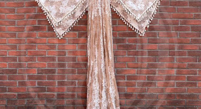 Khaki Boho Lace Photo Shoot Pregnant Robe with Tassles Maternity Dress Evening Party Costume for Women Photography Accessories