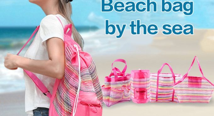 Oxford Cloth Shoulder Mom Bag Multi-function Outdoor Travel Bags Mesh Beach Pouch Children Toy Makeup Tool Foldable Storage Bag