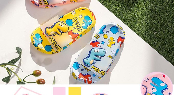 Baby Slippers Kids Shoes Summer Тапочки Dinosaur Soft-soled Non-slip Eva Male Female Baby Children's Slippers pantuflas