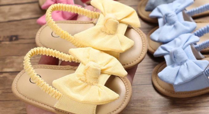 Kids Shoes Girls Sandals Baby Girls Bow Knot Sandals Cute Summer Flat Princess Shoes Infant First Walkers Sandales Shoe Сандалии