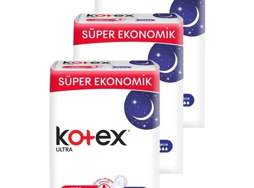 Kotex Ultra Night Sanitary Napkin 18'li 3'lü Set disposable menstrual kadınsı slim