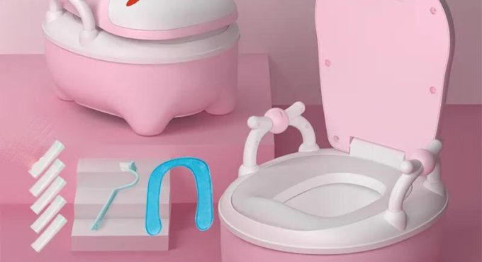 Baby Potty Toilet For Children Portable Pot Baby Potty Training Toilet Seat Comfortable Backrest Cartoon Cute Potty