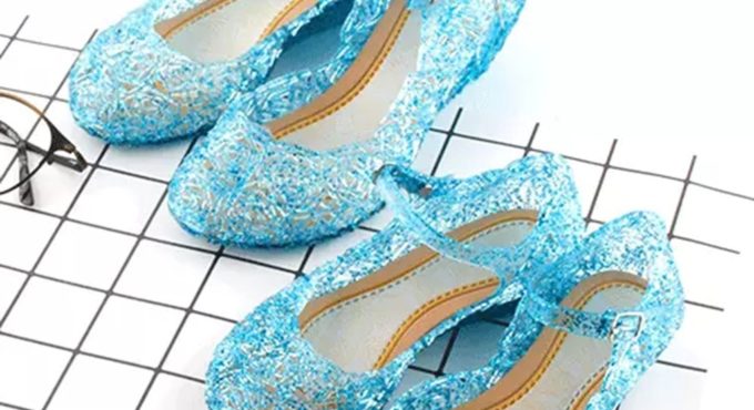 Girls Sandals Kids Shoes Princess Summer Cosplay Crystal Party Princess Shoes Non-slip Hollow Out Kids Sandals For Girls Shoes