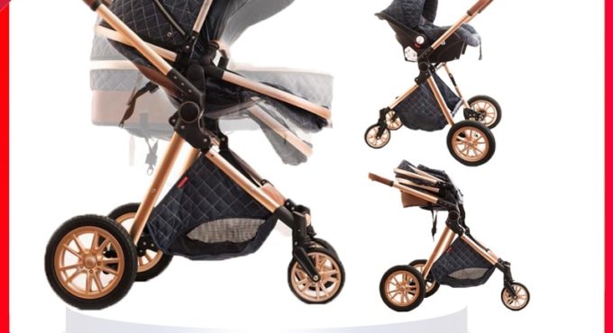 Fast Shipping Free Shipping Free Duty Baby Stroller High Landscape Carriage New 3in1 Pram on 2021