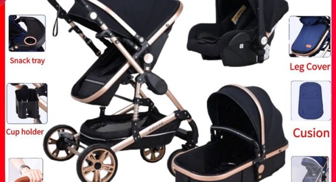 High Landscape Baby Stroller 3 In 1 Stroller Multifunctional Car Two Way Child Pram Baby Comfort For Newborn Send Gift