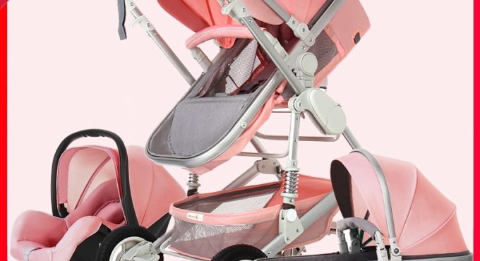 High Landscape Baby Stroller 3 in 1 With Car seat Baby Stroller and Car Seat Stroller Set Infant Newborn Baby Pushchair Trolley