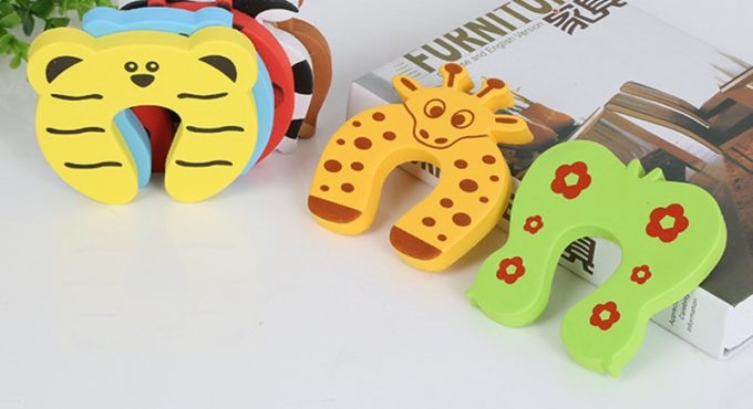 1Pc Baby Safe Door Stopper Cute Animal Cabinet Locks Door Clip Kids Finger Protector Soft Foam Door Stopper