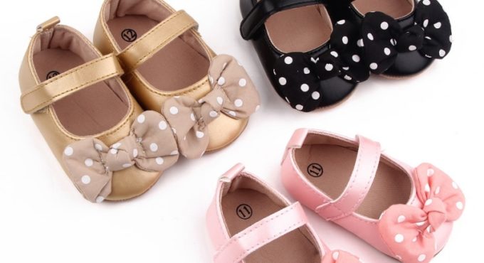 Bobora Baby Girls Shoes Soft Sole Mary Jane Flats Princess Dresses Shoes PU Cute Bow Prewalker