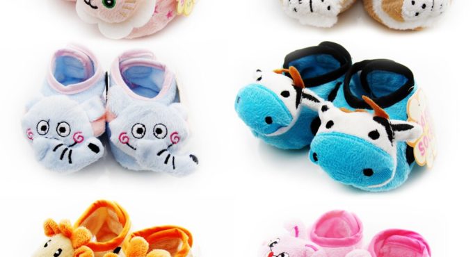 Free Shipping Cartoon 12pair Unisex Cute Baby Crib Shoes Warm Socks, First Walkers Toddler Slipper Sock + 0-1 T