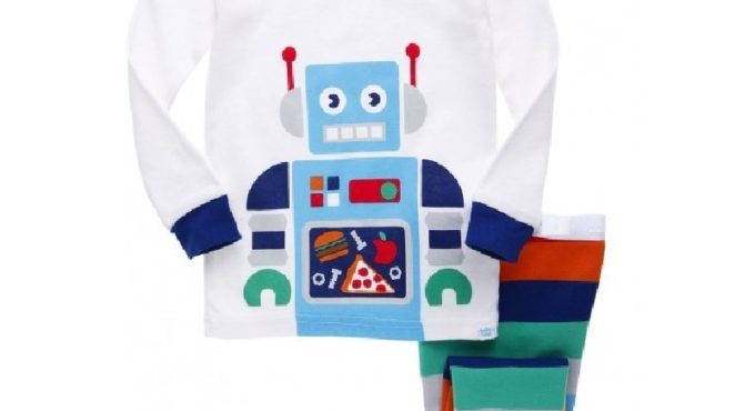 Robot Children Pajamas Suit Boys Pijama Sleepwear Baby Boy Clothing Bottom T-Shirts Kids Pyjamas Home Sport Suit Clothes