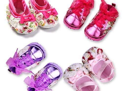 Baby Girl's Flower Shoes Baby First Walkers Toddler Rose Lace Bow Shoes Soft Sole Shoes Spring Autumn 1pair