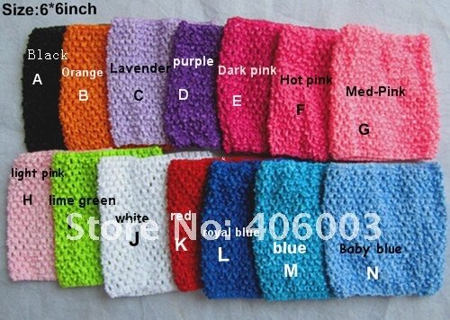 Wholesale 6*6inch Baby Crochet Tube Top Kids Toddler Elastic Tops Fancy Clothes