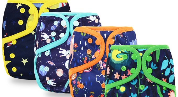 Wizinfant Washable Eco-Friendly Cloth Diaper Cover Adjustable Nappy Reusable Cloth Diapers Cloth Nappy fit 3-15kg Baby