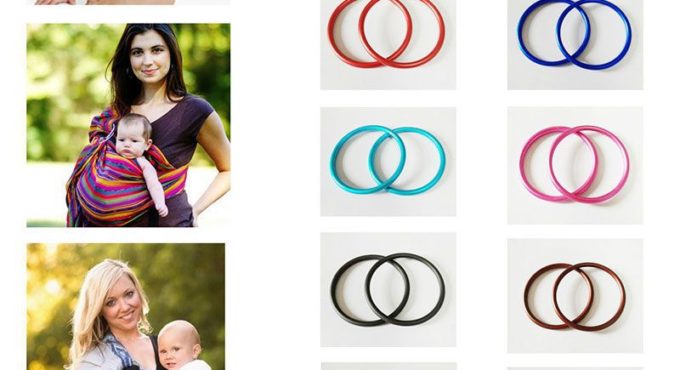 Free Shipping Wholesale 200pcs/100pairs 2.5" baby carrier Aluminium Rings for Slings