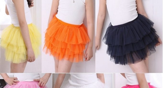 Hooyi Girls skirts Tutu Lace Skirt Layered Dancing Skirts Children ballet skirts shorts girls clothes