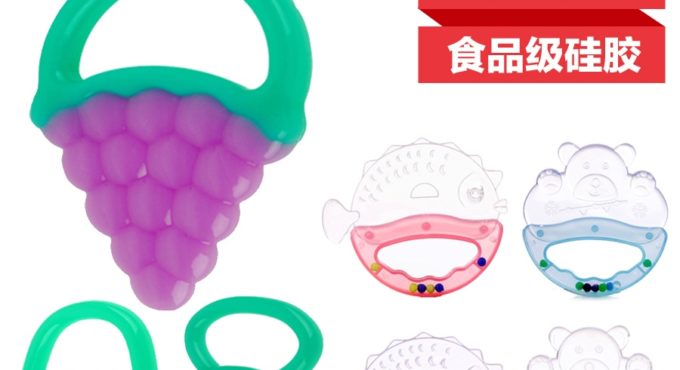 New Arrival Baby Food Grade Teether Teeth Stick Fruit Shaped Toothbrush Infant Training Toddler Chewing Cool Massager