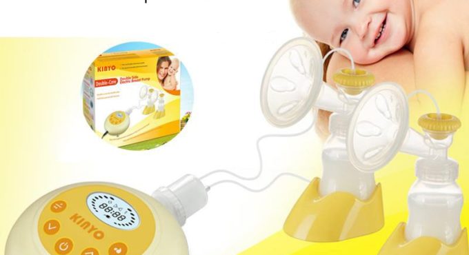 New upgrade Kinyo Double Electric Breast Pump Baby Milk Double-core Bottle Silent Automatic Double Sides Nursing Breast Pumps