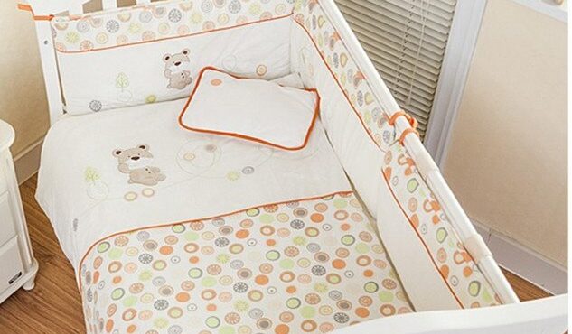 Promotion! Velvet Baby Crib Bedding Set cotton bed around juego de cama cotton baby bed around (bumper+sheet+pillow+duvet)