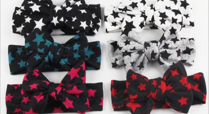 Baby Kids Girls Bowknot Tie Ear Hairband Headband Headwrap Headwear Bandana Hair Band Accessories baby girls headwrap