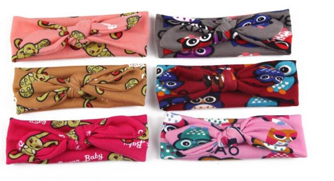 Fashion Baby Top Knot Headbands Baby Headwrap cartoon Cross Knot Baby Turban Tie Knot Headwrap