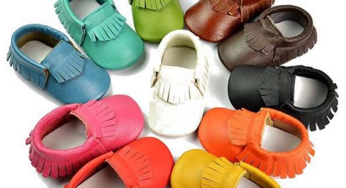 Via Fedex/EMS, New Genuine Leather Soft Baby Shoes First Walkers Baby Moccasins Anti-slip Infant Kids Fringe Shoes, 100Pairs