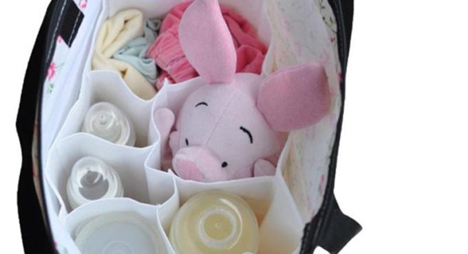 Nappy Bag Diaper Bag Portable Mommy Baby Bag 7 Liners Handbag Travel Baby Diaper Organizer Random Color