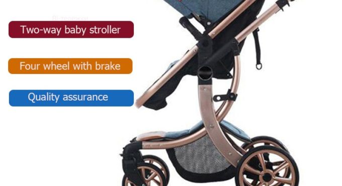 Belecoo Stock Gift Baby Strollers Portable Lightweight Baby Carriage High Landscape Outing Travel Car Four Season Stroller