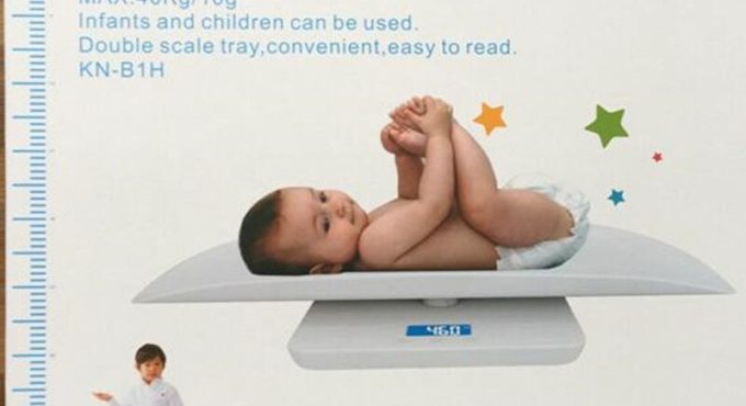 2017 High Quality Scales Smart Electronics Baby Scale Night Vision Blue Film LCD Screen ABS Accurate Range of 40KG Children