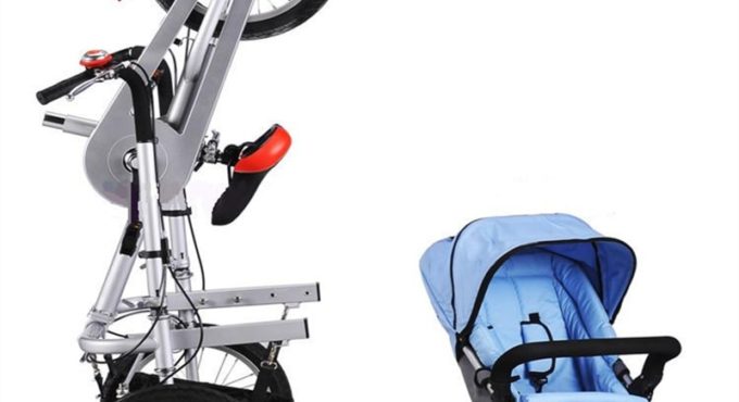 Baby Bicycle Stroller Mother Pushchait Stroller Carbon Steel Kids Folding Child Not Taga Bike Strollers Kids Bicycle Stroller