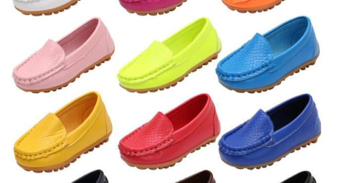 YWPENGCAI Size 21-37 Children Shoes Girls PU Leather Casual Shoes Soft Comfortable Boys Loafers Slip On Kids Shoes