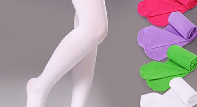 Girls Ballet Dance Pantyhose Children A Thin Section Fashion Velvet Tights Baby Solid Black White Stockings For 0-15Y Kids CN