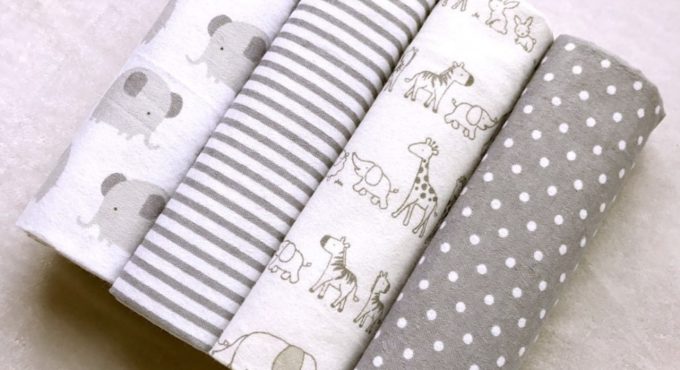 High Quality 4PCS/PACK 100% Cotton Supersoft Flannel Receiving Baby Blanket Swaddle Baby Bedsheet 76*76CM Baby Blankets Newborn