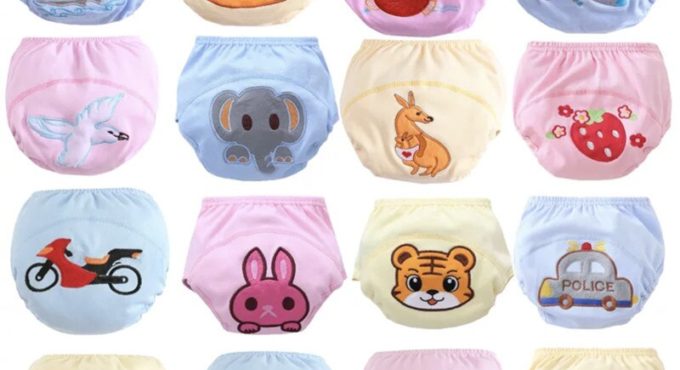 30 Pcs/Lot Baby Washable Diapers/Children Reusable Underwear Cotton Breathable Training Pants