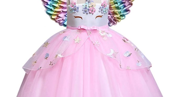 Christmas Unicorn Dress Easter Princess Dress Kids Dresses For Girls Costume Children Birthday Dress Wedding Dress Vestidos 2-10