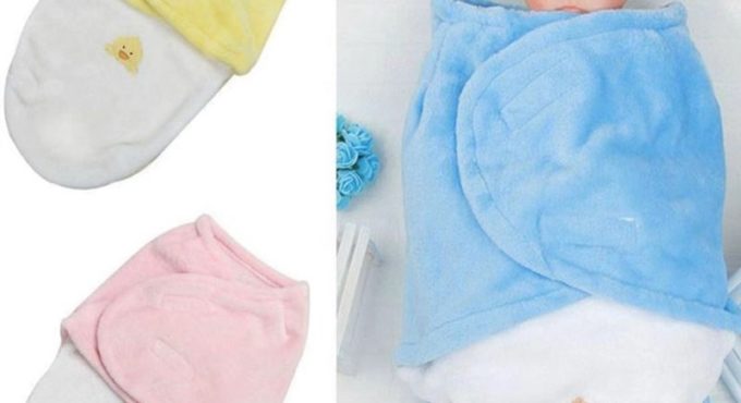 Baby Swaddle Wrap Soft Envelope Newborn Blanket Fleece Sleeping Bag Infant Bedding