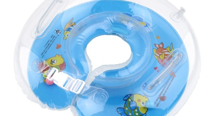 1pc Baby Swimming Neck Circle Float Inflatable Tube Ring Safety Baby Aids Infant Swimming Float Protecting Baby Swim Accessories