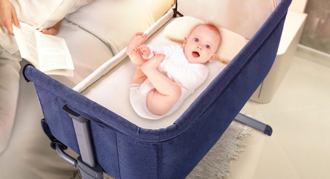 Pouch baby crib Folding crib With roller Travel bed Portable Convenience to take Quality material cloth Big space cribs