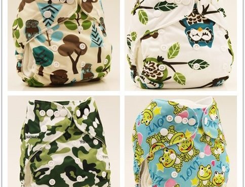 1Pcs Washable Baby Cloth Diaper Cover Waterproof Cartoon multiple styles Baby Diapers Reusable Cloth Nappy S M& L adjustable