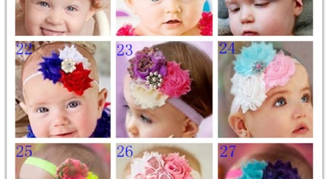 Floral Baby Girl Hairband Newborn Headwear Children Tiaras Bandanas Kids Hairs Combs Girl Elastic Hair Bands Caps 200pcs/lot