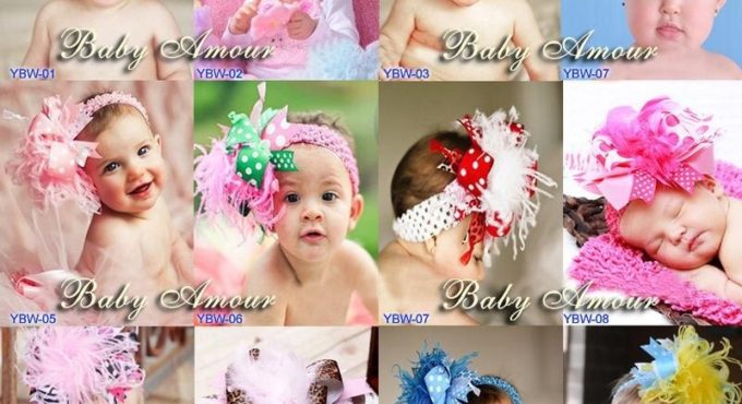 2017 Christmas Baby Girl Hairband Newborn Headwear Children Tiaras Bandanas Feather Hairs Combs Elastic Hair Bands Flower