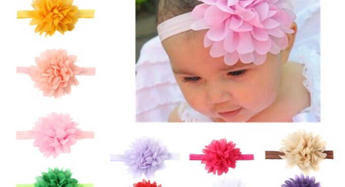 2020 Chiffon Floral Baby Girls Hairbands Hair Clip Fashion Headband Children Hair Accessories Drop Shipping H32