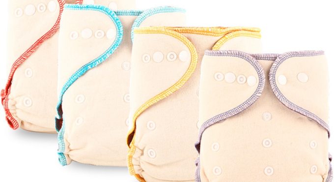 Elinfant Coffee Polar Fleece Reusable Fitted Diaper One Size Night AIO&AI2 Baby Nappy Washable Hemp Cloth Diaper 1 pcs Pack